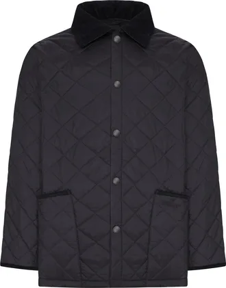 Barbour DIAMOND QUILTED JACKET WITH CONTRASTING COLLAR - Barbour - Man