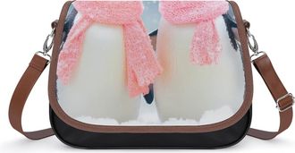 Generic Penguins in Snows Day Small Womens Crossbody Bags Shoulder Handbag with Adjustable Strap for Travel