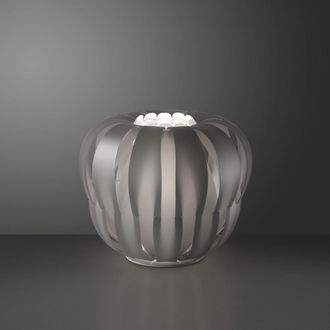 Linea Zero L&aacute;mpara De Pie Plateada De Metal Blanco 60 X 55h