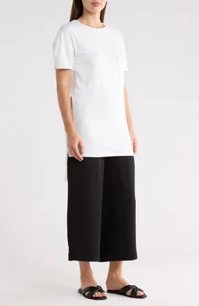 Go Couture High-Low Tunic Top in White Interlock at Nordstrom Rack, Size X-Large