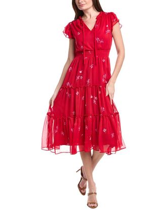 CeCe by Cynthia Steffe Printed Midi Dress