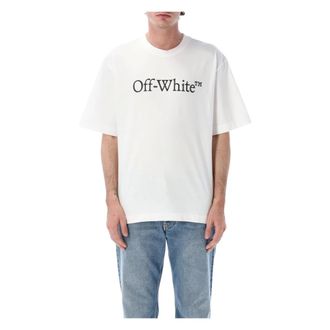 Off-white T-Shirts, male, White, Size: S Big Bookish Skate Tee