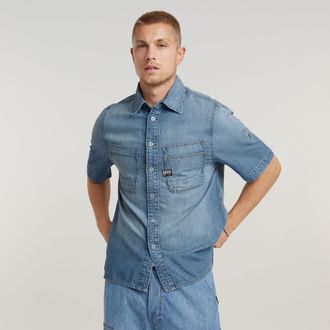 G-Star Slanted Double Pocket Overhemd - Lichtblauw - Heren