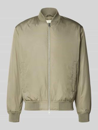 Selected Regular Fit Bomberjacke mit Zweiwege-Rei&szlig;verschluss Modell CHRIS in Graphit, Gr&ouml;&szlig;e XXL