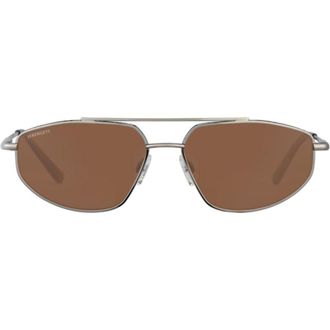 Serengeti Eyewear Marlon Sleek Metal Frame Sunglasses with Geometric Lenses