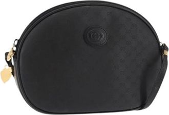 Gucci Pre-owned Cross Body Bags, female, Black, Size: ONE SIZE Pre-owned Leather Cross Body Bag
