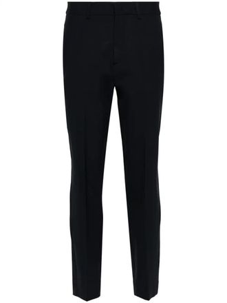 P.A.R.O.S.H. Mid Rise Cropped Straight Leg Wool Pants