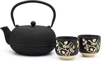 Bredemeijer Teaset Sichuan 1,0l Cast Iron + 2 Pots 153013 Teteras, Porcelana, Multicolor, &Uacute;nico - Bredemeijer