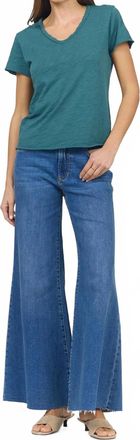 Dear John Denim Vanya V-Neck Tee In Mediterranean