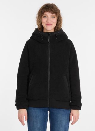 Ragwear Fleecejacke RAGWEAR COUSY SHORT, Damen, Gr. XXL, schwarz, Pl&uuml;sch, Obermaterial: 100% Polyester, unifarben, figurumspielend h&uuml;ftlang, Rundhals, Rippb&uuml;n