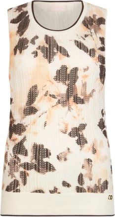Liu Jo Top in maglia punzonata - female - Liu Jo - Sleeveless Tops - Brown - XL - Tops