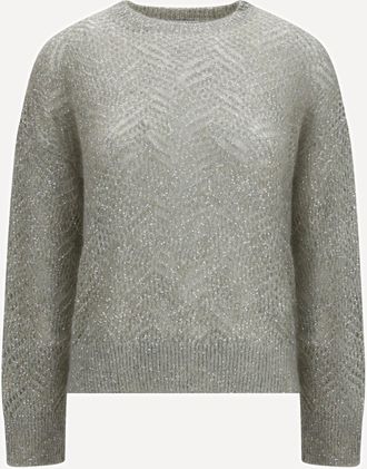 Brunello Cucinelli Openwork sequined crewneck Sweater Female M