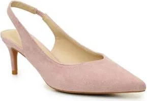 Nicole Miller V-Cut Slingback Pump in Pink Suede at Nordstrom Rack, Size 7.5