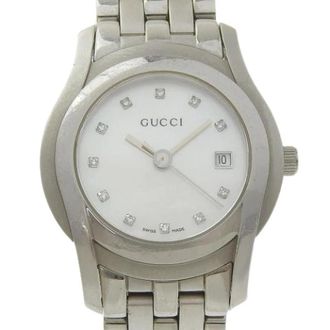 Gucci Pre-owned Stainless Steel Quartz Analoog Horloge - Dames - Vintage Horloges - Grijs - ONE Size - Vintage