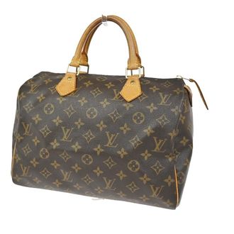 Louis Vuitton Speedy Handbag Monogram Canvas Brown Canvas Handbag (Pre-Owned)