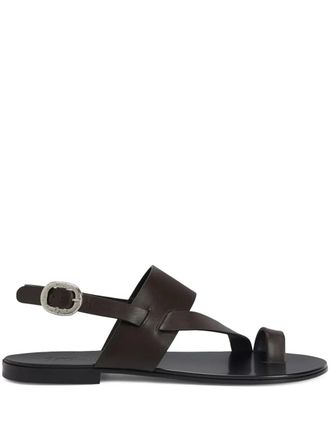 Giuseppe Zanotti Hezra toe-loop leather sandals - Brown