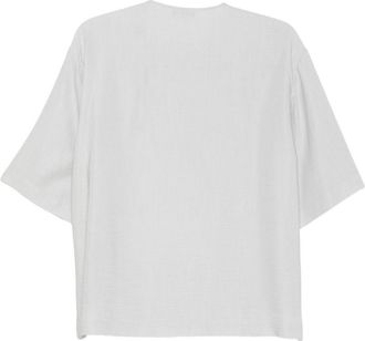 Emporio Armani Textured Wool Blend Shirt - Grey