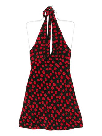 Staud Lucca mini-jurk met tomatenprint - Zwart