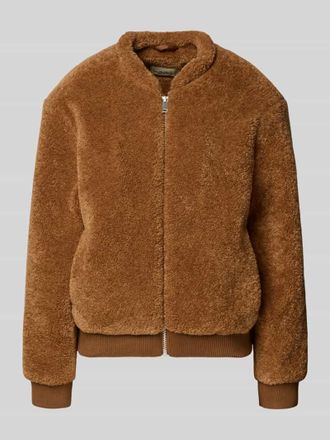 Smith & Soul Regular Fit Bomberjacke aus Teddyfell Modell Teddy in Cognac, Größe XXL