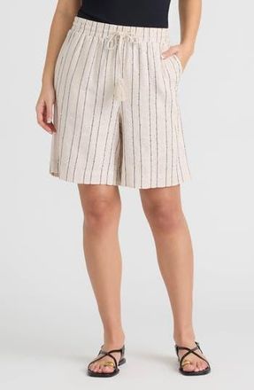 NVLT Sequin Bermuda Shorts in Natural/Black Stripe at Nordstrom Rack, Size X-Large