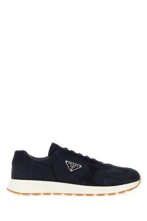 Prada Navy Blue Logo Sneakers