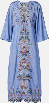 Farm Rio Garden Tapestry cotton midi dress