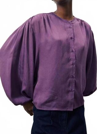 FRNCH Neola Long Cuffed Sleeves Shirt In Purple