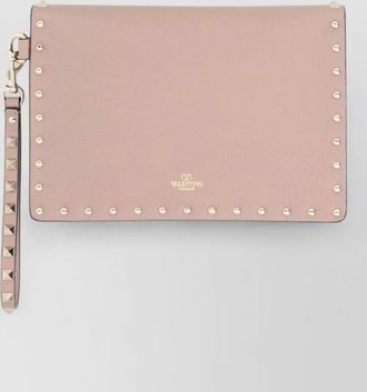 Valentino Garavani envelope clutch bag studded wrist strap
