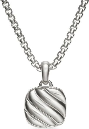 David Yurman Pendente Sculpted Cable Square in argento sterling (22,5mm)
