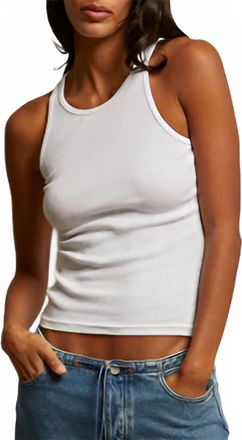 perfectwhitetee Kravitz Rib Tank In White