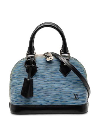 Louis Vuitton 2016 Epi Denim Alma BB satchel - women - Leather/Calf Leather - One Size - Blue