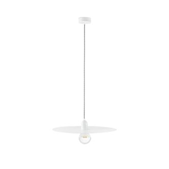 Netlighting Plat 1 Light Dome Ceiling Pendant White E27