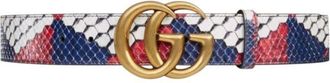 Gucci Python Belt with Double GG Buckle Size S