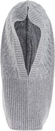 Max Mara Accessoires, Dames, Grijs, ONE Size, Kasjmier, Kasjmier capuchon