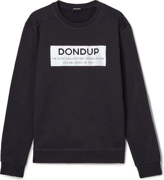 Dondup Felpa - Heren - Sweatshirts - Zwart - L - Hoodies & sweatvesten
