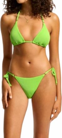 Seafolly Sea Dive Slide Tri Bikini Top In Jasmine Green