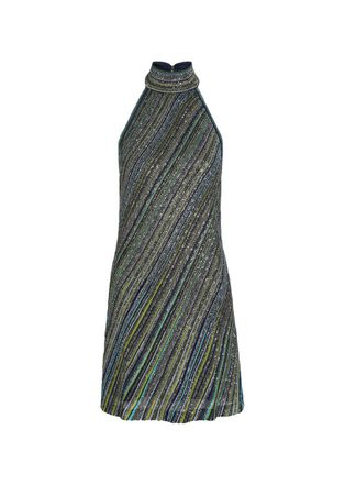 Missoni Striped Embellished Metallic-knit Mini Dress - Multicoloured - 42 (UK10 / S)