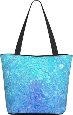 AOOEDM Blue And Purple-Mandala Ladies Shopping Bag 13x11x7in.The Perfect ValentineS Day Gift.It Is The Best ValentineS Day Gift For Mom, Daughter, Wife,Etc