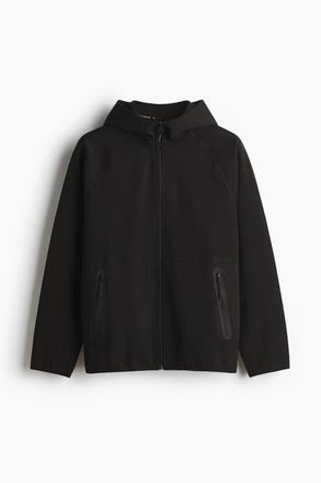 H&M Sports Zip-through Hoodie With Drymove in Black at Nordstrom, Size Xx-Large