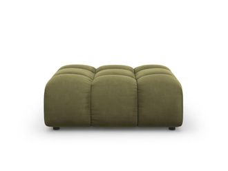 Cosmopolitan Design Puf de terciopelo verde claro