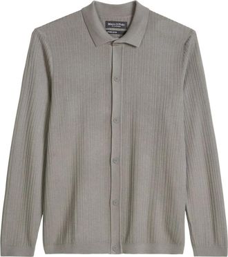Marc O'Polo Casual Shirts - Heren - Casual Overhemden - Grijs - L - Katoen - Overhemden