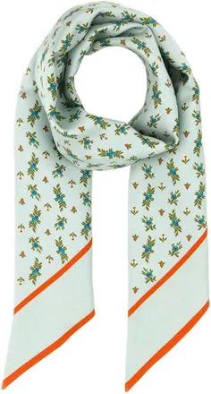 Prada Light Blue Printed Bandana Scarf