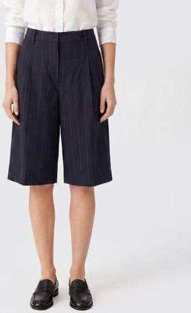 Tagliatore Shorts sartoriali gessati a vita alta lunghi al ginocchio