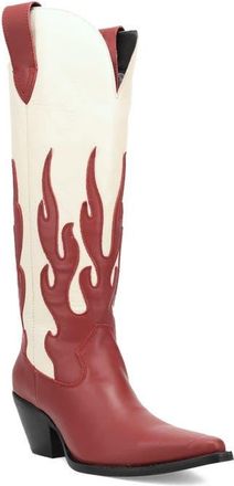 Dingo Burnin Love Knee High Western Boot in Red at Nordstrom, Size 7.5
