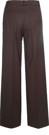 P.A.R.O.S.H. Womens Trousers Virgin Wool Dark Brown