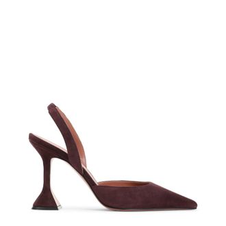 Amina Muaddi Holli Suede Slingback