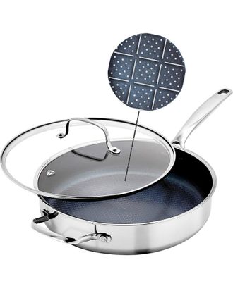 Blue Diamond Diamond Bond 4Qt Hybrid Stainless Steel Saut&eacute; Pan With Lid