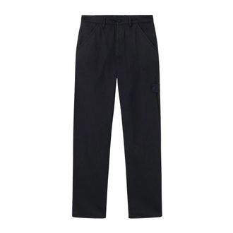 Stone Island Rechte broeken - Heren - Straight fit broeken - Zwart - W31 - Katoen - Broeken