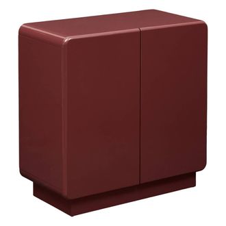 Atmosphera Aparador Douglas Cuadrado De 80 X 80 Cm, Con 2 Puertas, Rojo - Atmosphera Cr&eacute;ateur DInt&eacute;rieur