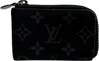 Louis Vuitton Black Leather Coin Purse/Coin Case (Pre-Owned)